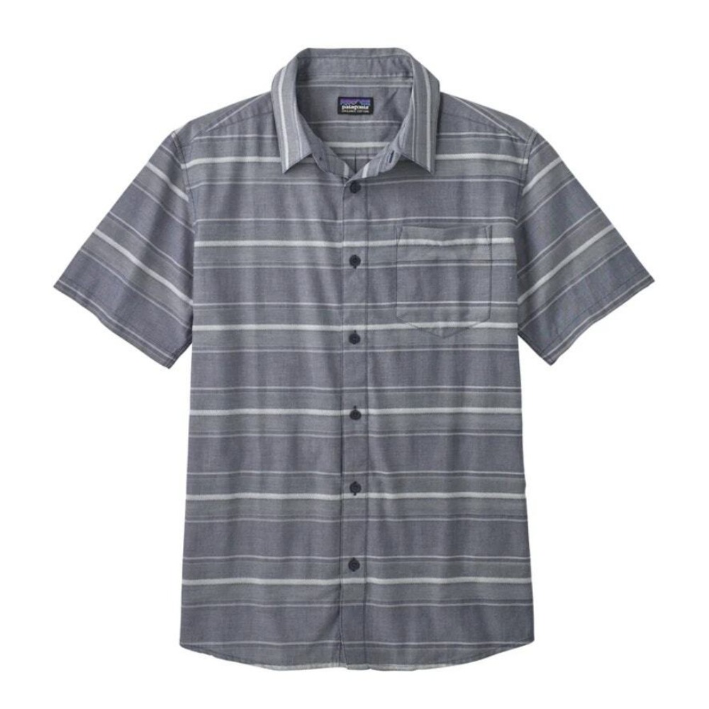 Patagonia Fezzman Shirt Mens Size XL Gray‎ Plaid Button Up Short Sleeves Outdoor